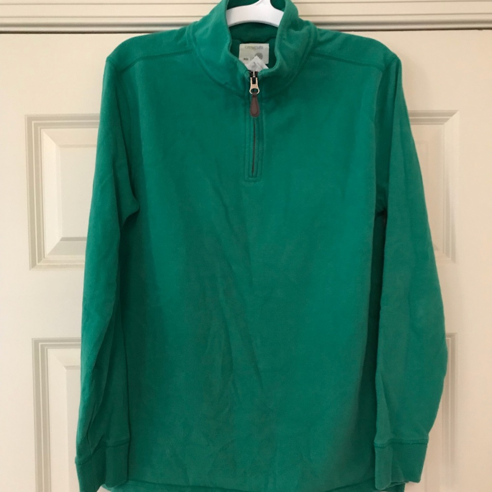 Crewcuts size 14 green 1/4 zip, EUC